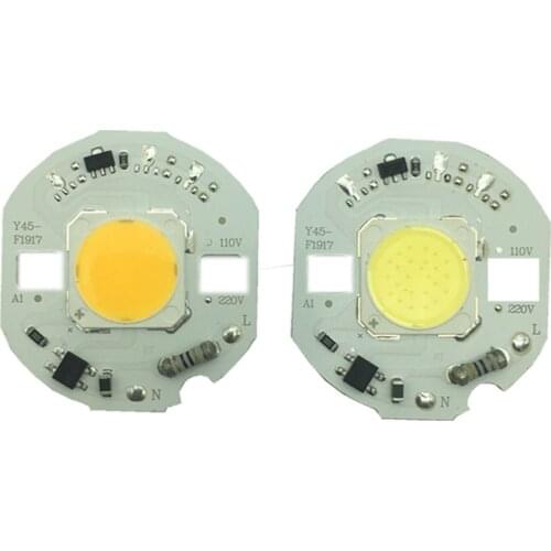 5pcs/lot LED Lamp COB Chip 10W 12W 15W Real Power 220V Input Smart IC DIY For Spotlight Floodlight Cold White Warm White