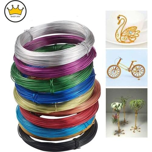 10 Rolls/Box 0.8mm 1mm Thick 20m Length Color Aluminum Wire DIY Soft Wire Alumina Crafts Hanging Making Line DIY making supplies