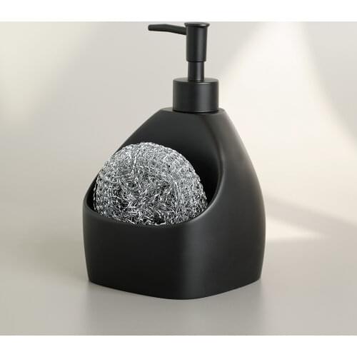400ml Kitchen Soap Dispenser Pump Bottle Caddy with Storage Compartment Holds and Stores SpongesKitchen Cleaner Tools new
