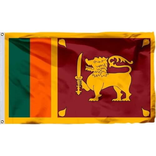 Sri Lanka Flag 150X90cm (3x5FT) 115g 100D Polyester Double Stitched High Quality Free Shipping