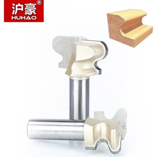 HUHAO 1pc 1/2" Shank Router Bits For Wood Double Finger Bit Woodworking Tools Two Flute Endmill Milling Cutter Wood Cutting
