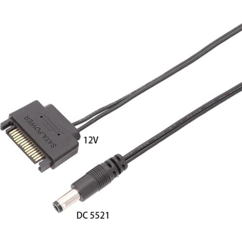 DC cable power supply SATA revolution DC 5521 12V power supply SATA to DC cable 1 meter high current
