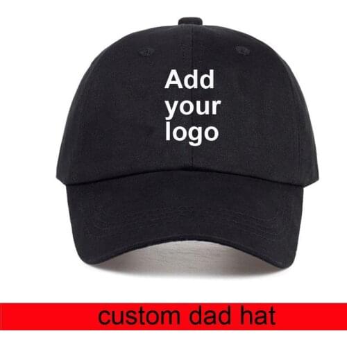 Custom Logo Hats for Company Gifts Cotton Adjustable Baseball Cap Print Logo Hip Hop Dad Trucker Snapback Hat