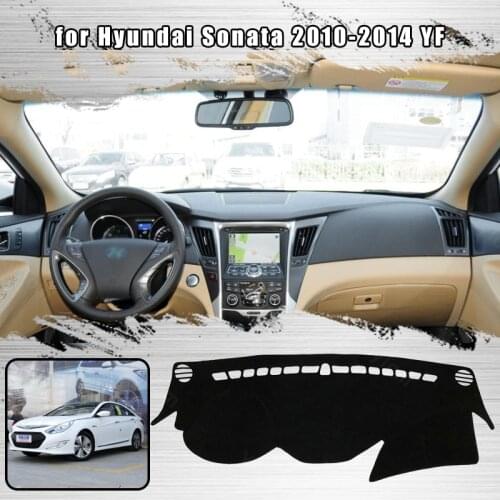 Car Dashboard Cover Dash Mat for Hyundai Sonata 2010-2014 YF Auto Non-slip Sun Shade Pad Carpet
