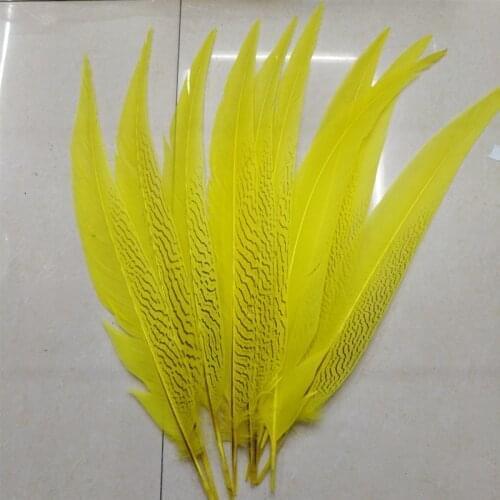 Beautiful 55-60CM 22-24 Inch Silver Pheasant Tail Feathers Wedding Decorations lady amherst yellow silver chicken feathers plume