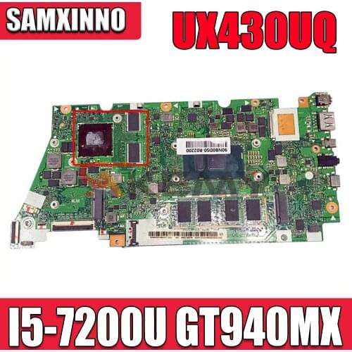 UX430UQ Laptop motherboard for ASUS ZenBook UX430UQ UX430UQK UX430UN UX430U original mainboard 16GB-RAM I5-7200U GT940MX