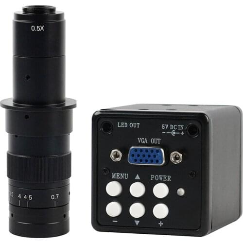 Electronic VGA Digital Camera Microscope + 180X Adjustable Magnification 25mm Zoom C-mount Lens Set