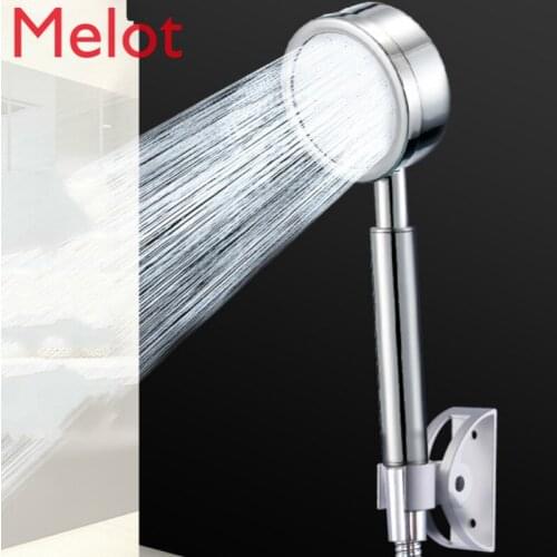 Stainless Steel Supercharged Shower Head Large Water Outlet Shower Nozzle Water Heater High Pressure Spray Shower Head Set