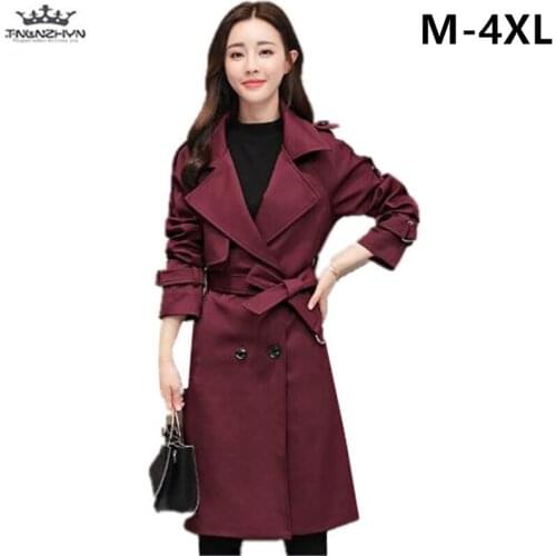 Tnlnzhyn 2019 New Spring Women Windbreaker Outwear Coat Women Double breasted Trench Coat Loose Large Size Windbreaker Coat Y946