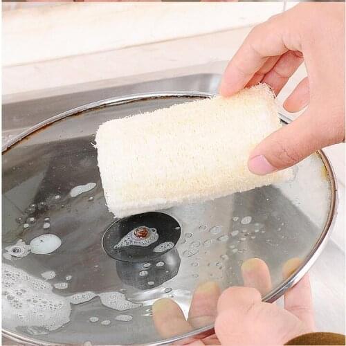 Wholesale 200pcs/lot 10CM 4IN Length Natural Loofah Luffa sponge customize cleanner soap bath skin brush scrubber spongy texture