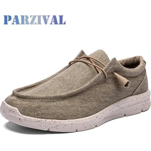 PARZIVAL Men Casual Shoes Comfort Men Shoes Denim Male Shoes Driving Shoes Men Loafers Canvas Shoes Men Sneakers Plus Size 39-48