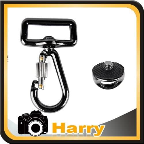 Fasten Adapter 1/4" Tiny Screw For Camera Shoulder Strap+1/4" Connecting Hook