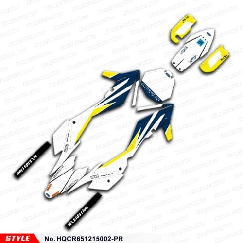 Aftermarket Kids Dirt Bike Decals Custom Stickers Motocross Graphic Kit for CR65 2012 2013 2014 2015, Style No.HQCR651215002-PR