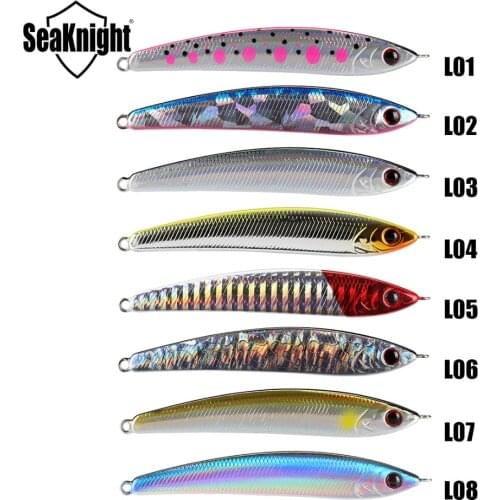 SeaKnight 8PCS SK052 Sinking Pencil Fishing Lure 13.5g 8cm Long Casting Minnow Bait VMC Hook Artificial Hard Lure Fishing Tackle