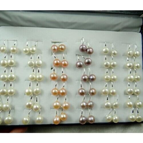 Natural Pearl Earrings Natural Freshwater Pearl Jewelry Earrings Female R63