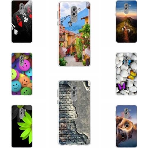 For Honor 6X Silicone Phone Coque Case For Huawei Mate 9 Lite Back Cover Stylish Patterned Bag For Huawei GR5 2017 Fundas Bumper