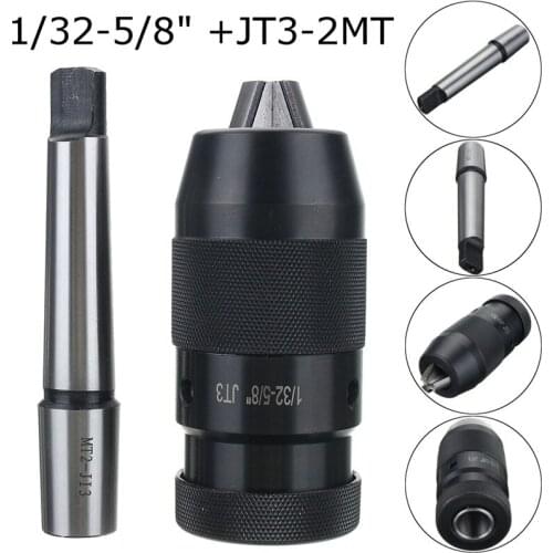 1/32 5/8" JT3 Pro-Series Keyless Drill Chuck & JT3-MT2 Straight Shank Arbor CNC Hole Saw For CNC Lathe Milling Drill Press