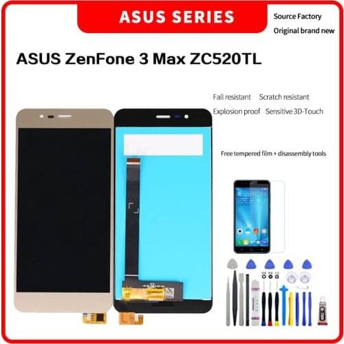 For Asus ZenFone 3 Max ZC520TL LCD display High quality HD brand new screen assembly with Disassembly tools