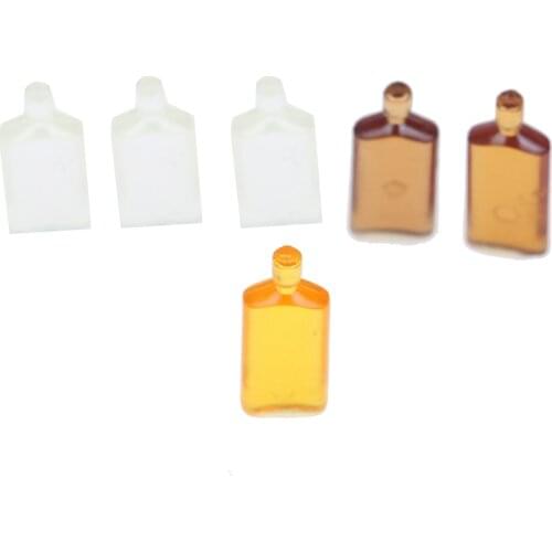 1:12 Dollhouse 6 Wine Bottles Doll House Kitchen Cute Mini Whiskey Miniature Furniture Accessories Dollhouse Miniature