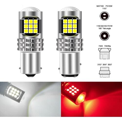 1156 BA15S LED Brake Light 3157 7440 1157 T20 3030 Signal Light For Lada Vesta Granta Niva 4x4 Vaz 2107 2106 2109 2112 Kalina