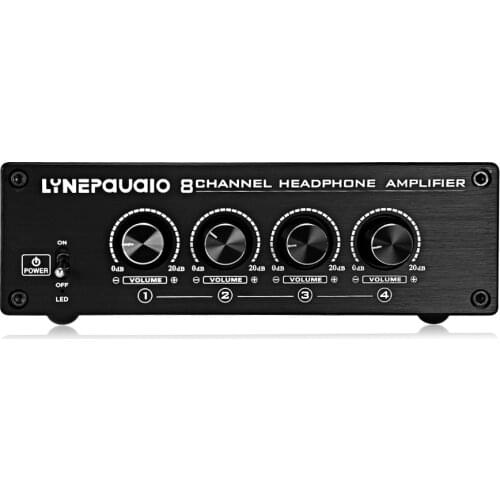 2 in 8 out headphone signal amplifier, splitter ear splitter, two-way mixer switcher amplifier