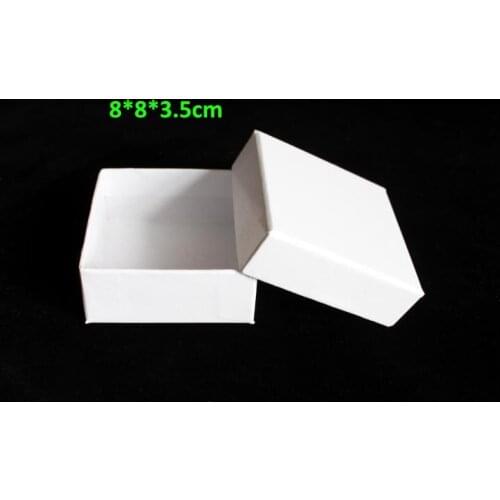 20pcs/lot-8*8*3.5cm Kraft paper boxes Earrings rings necklace Jewelry storage box DIY handmade jewelry box Gift packaging boxes