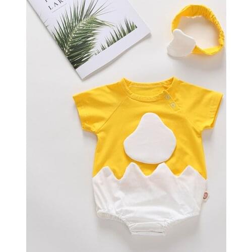 2021 Creative Egg style Baby Romper Unisex Baby Clothes baby girl clothing New Born Boy Clothes twins wholesale clothes Jumpsuit