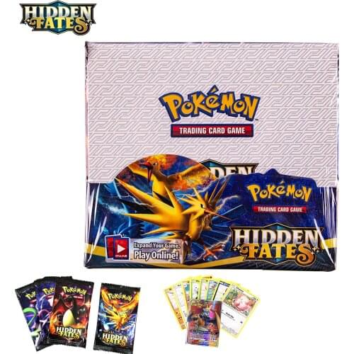 324 pcs Pokmon CardsPokemon TCG:HIDDEN FATES Sealed Booster Box(Pack of 36) Game Kids Collection Toys Gif
