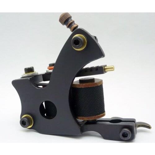 5Pcs/lot Professional Handmade Tattoo Machine 10 Wrap Coils Iron Cast Frame Custom Tattoo Gun For Liner Shader HTM-6270