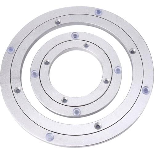 Solid 7 Sizes Aluminium Rotating Turntable Bearing Swivel Plate For Cake Decor TV Monitor Stand Electronic Repair Sculpture Base