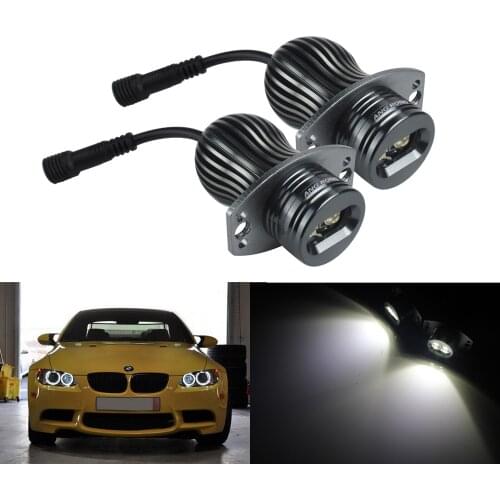 ANGRONG 2x 10W C,REE LED Marker Angel Eyes Halo Head Light No Error For BMW E90 E91 3 Series