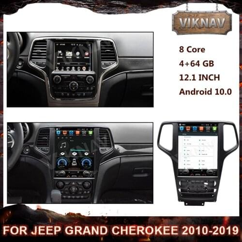 Car radio multimedia player for jeep grand cherokee 2010-2019 android 10.0 auto stereo receiver video gps navigation head unit