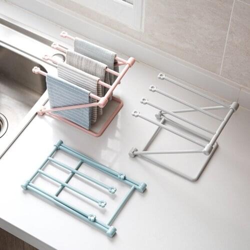 Home Storage Racks Bathroom Foldable Towels Storage Racks Creative Kitchen Rag Racks Home Accessories Wipe Rack