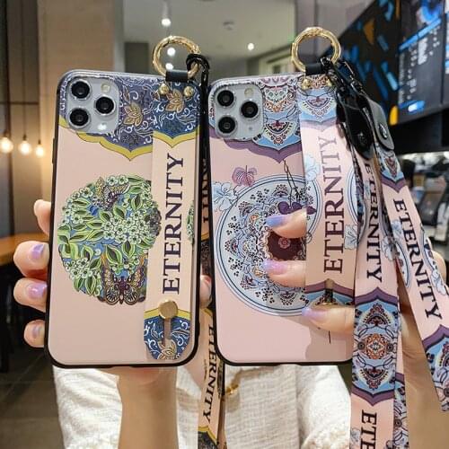 Fitted Case For Samsung Galaxy Note 20 10 Plus 9 8 S8 S9 S10 S20 Plus Ultra S10+ S10 Lite Wrist Strap Cover With Neck Lanyard