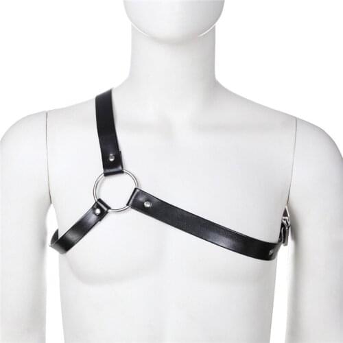Sexy lingerie Men Exotic Leather Bdsm Bondage Tanks Belts Adjustable Harness Belt Gay Male Erotico sex Chest Straps Toys Man