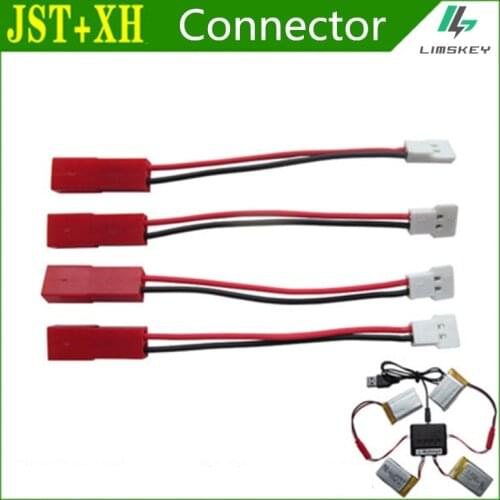 Cable for Syma X5C Udi U818 MJXRC X400 Charger Connectors line/Wiring of four axis Lipo battery JST and XH plug Wiring 4 Pcs/lot