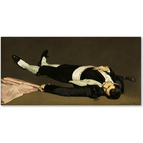 Canvas Painting Edouard Manet The Dead Toreador Art Decor Picture Quality Poster Home Decor Toilet Wall Decor Bedroom Decor