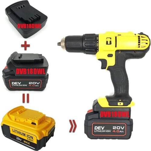Dawupine DVB18DWL Adapter Converter use Devon 20V Li-ion battery on for DeWalt 18V 20V Lithium Electric Power Tools