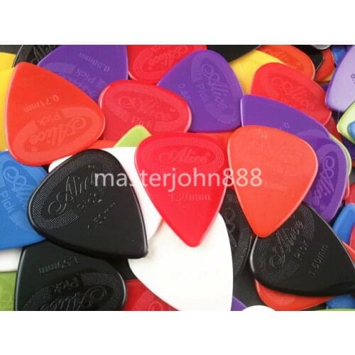 Lots of 50pcs Alice Projecting Nylon Electric/Acoustic Guitar Picks 6 Thickness Assorted