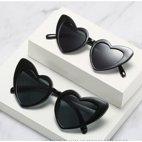 Trendy Big Small Heart Shape Sunglasses Women Children Family Love Sun Glasses Fashionable Cute Street Shooting Shades UV400