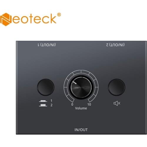 Neoteck 2 Way/4 Way 3.5mm Audio Switch Switcher 2 x 1/1 x 2 Or 4 x 1/1 x 4 Audio Switcher Splitter With 3.5mm Cable for Speaker