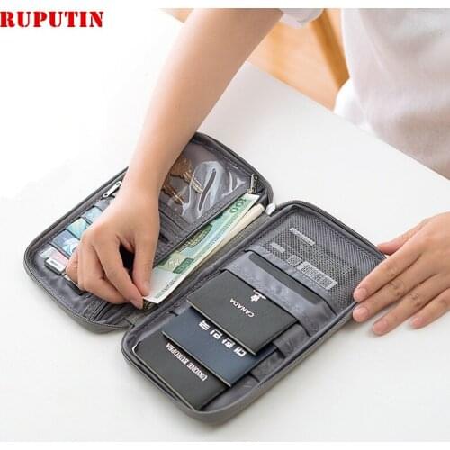 RUPUTIN Brand Passport Covers Holder Card Package Credit Card Holder Wallet Organizer Travel Accessories Document Bag Cardholder