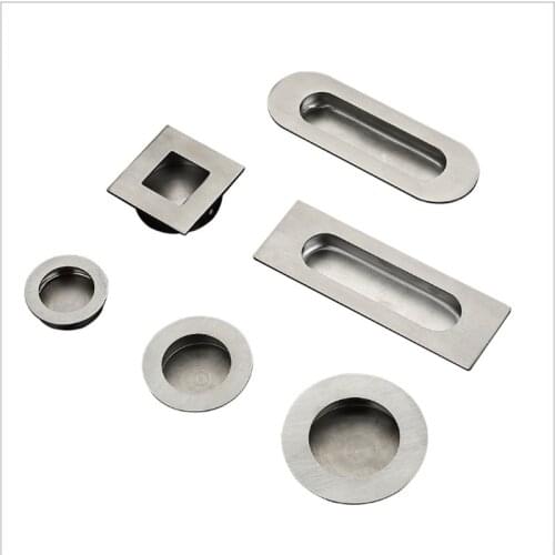 Furniture Handle Hardware Cpboard Handles Pulls Concealed Sliding Door knobs Recessed Tatami Handles 304Stainless Steel Fashion