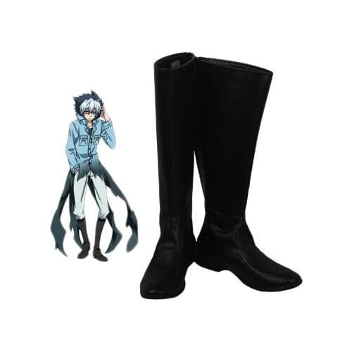 SERVAMP Sleepy Ash Kuro Sloth Cosplay Boots Shoes Black Men Shoes Costume Customized Accessories Halloween Party Shoes