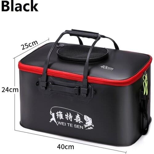 Portable Handle Folding Bucket EVA Fish Tank Outdoor Water Tank Packing Live Fish Bucket Thickened Fish Tank Fishing Tackle Bag