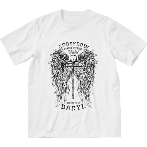 Awesome The Walking Dead Tshirts Men Casual Tees Top 100% Cotton T Shirt Short Sleeve Daryl Quote T-shirts Gift Merch