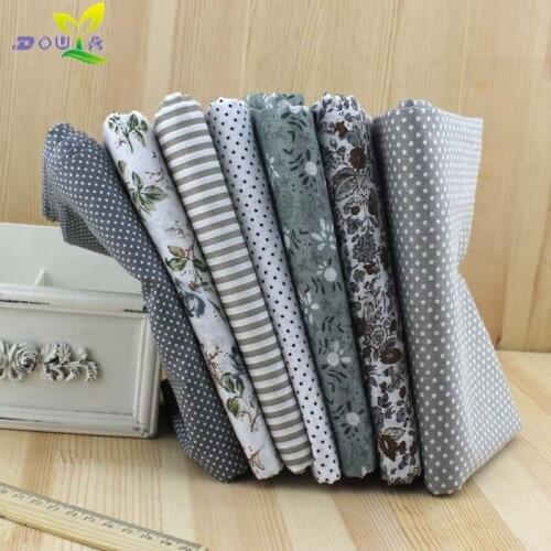Gray cloth set width 150CM DIY manual quilting fabrics -50X50CM