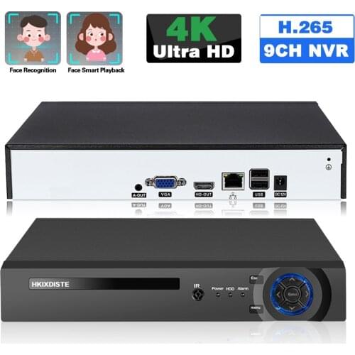 H.265 8 Channel NVR 4K Network Video Recorder 8CH CCTV Video Surveillance Recorder For IP Camera 4K 9CH NVR 5MP ONVIF XMEYE HDD