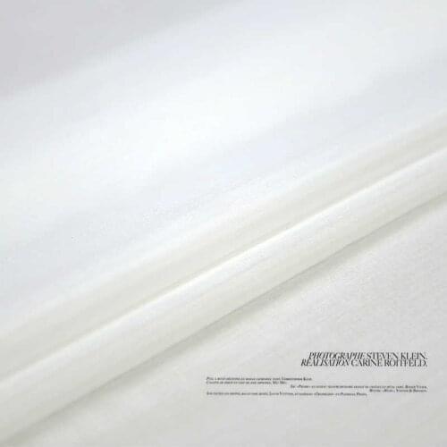 1 Meter Silk White Cotton Fabric Thin, Soft, Skin Friendly, Glossy, Lining Summer