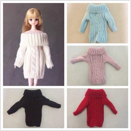 30 cm dolls sweater, pullover knitted sweater, dolls changing clothes, 6 points cute nobody doll